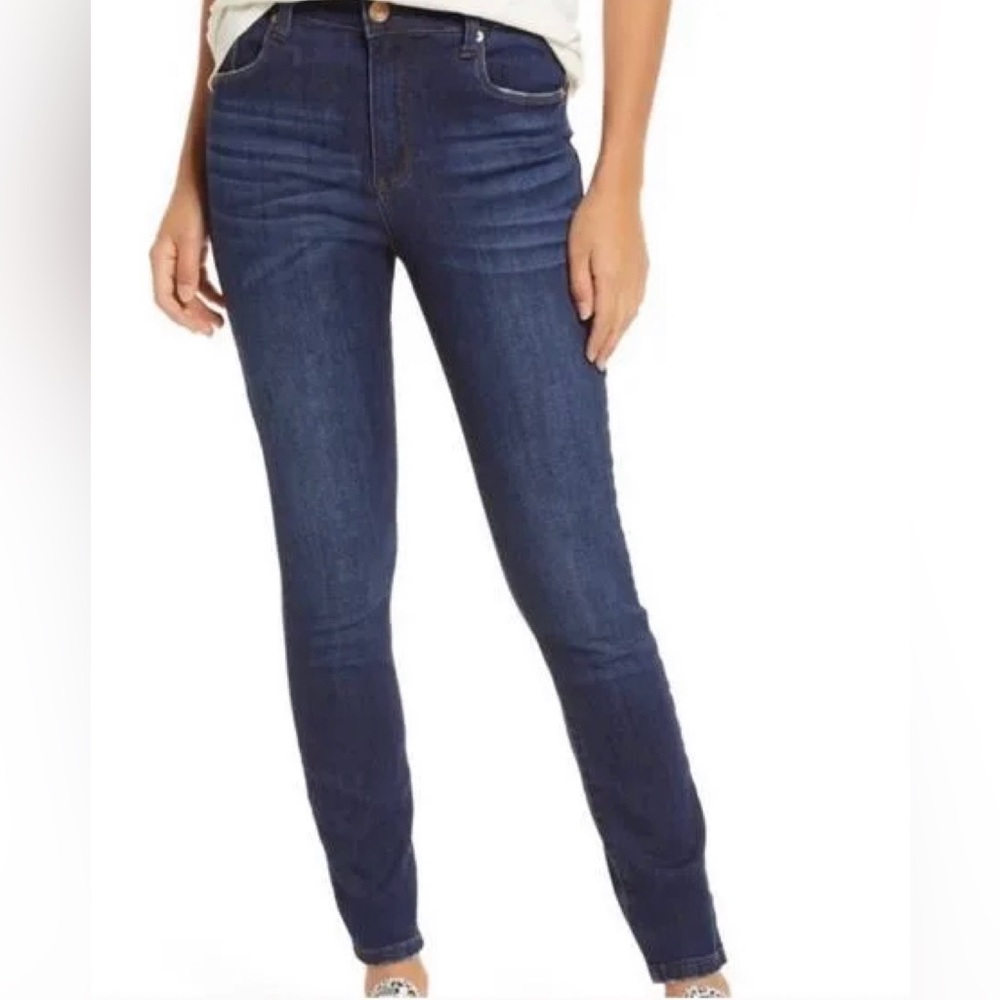 SEE THRU SOUL High Rise Ankle Skinny Jeans Dark Wash 5 Pockets Size 30